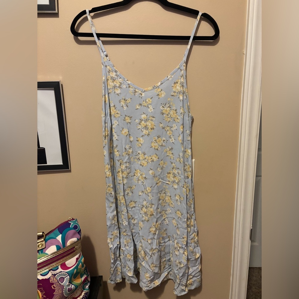 Wallflower Blue Dress with Yellow Floral Design